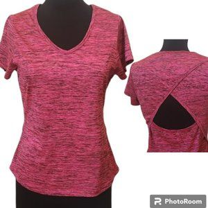 Bally Total Fitness Pink/Black Athletic Top - Size Small (S)